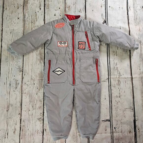 Vintage Tootsie Roll Car Racing Patches Puffer Jump Suit Size 5 - Picture 2 of 14